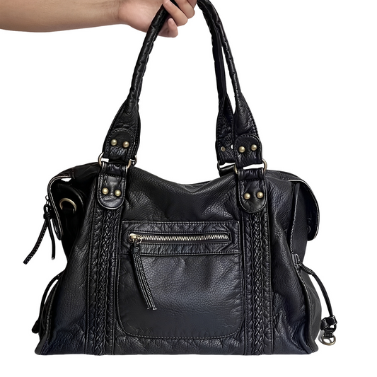 Hollie Damenhandtasche Reißverschluss Schwarz - Norvielle