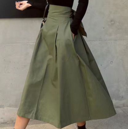 Damen Maxi Rock Schleifen-details Elegant