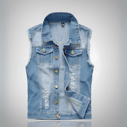 Herren Weste Vintage Stil Ärmellos mit Knöpfen und Taschen
