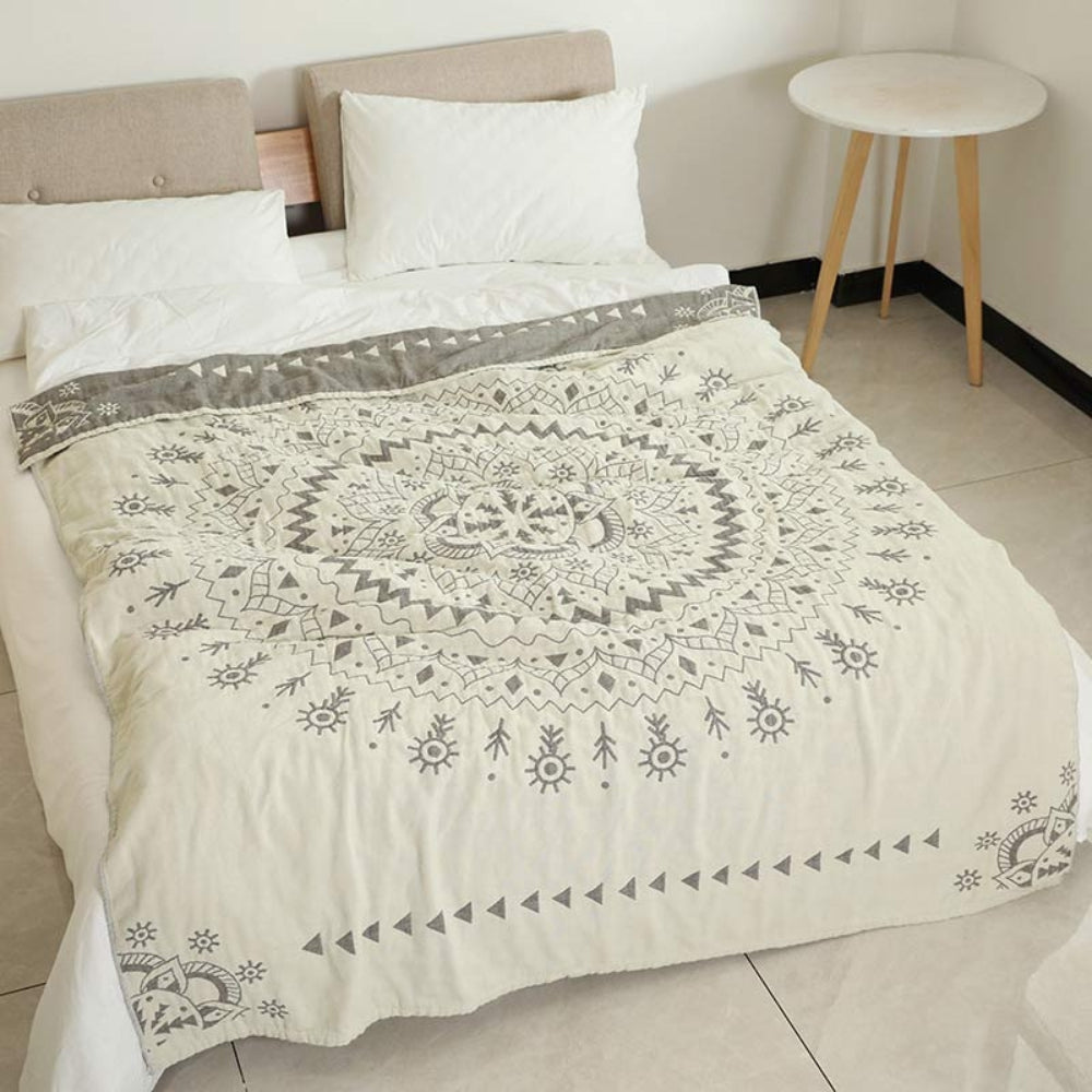 Baumwoll Wendedecke Mandala Muster - Norvielle