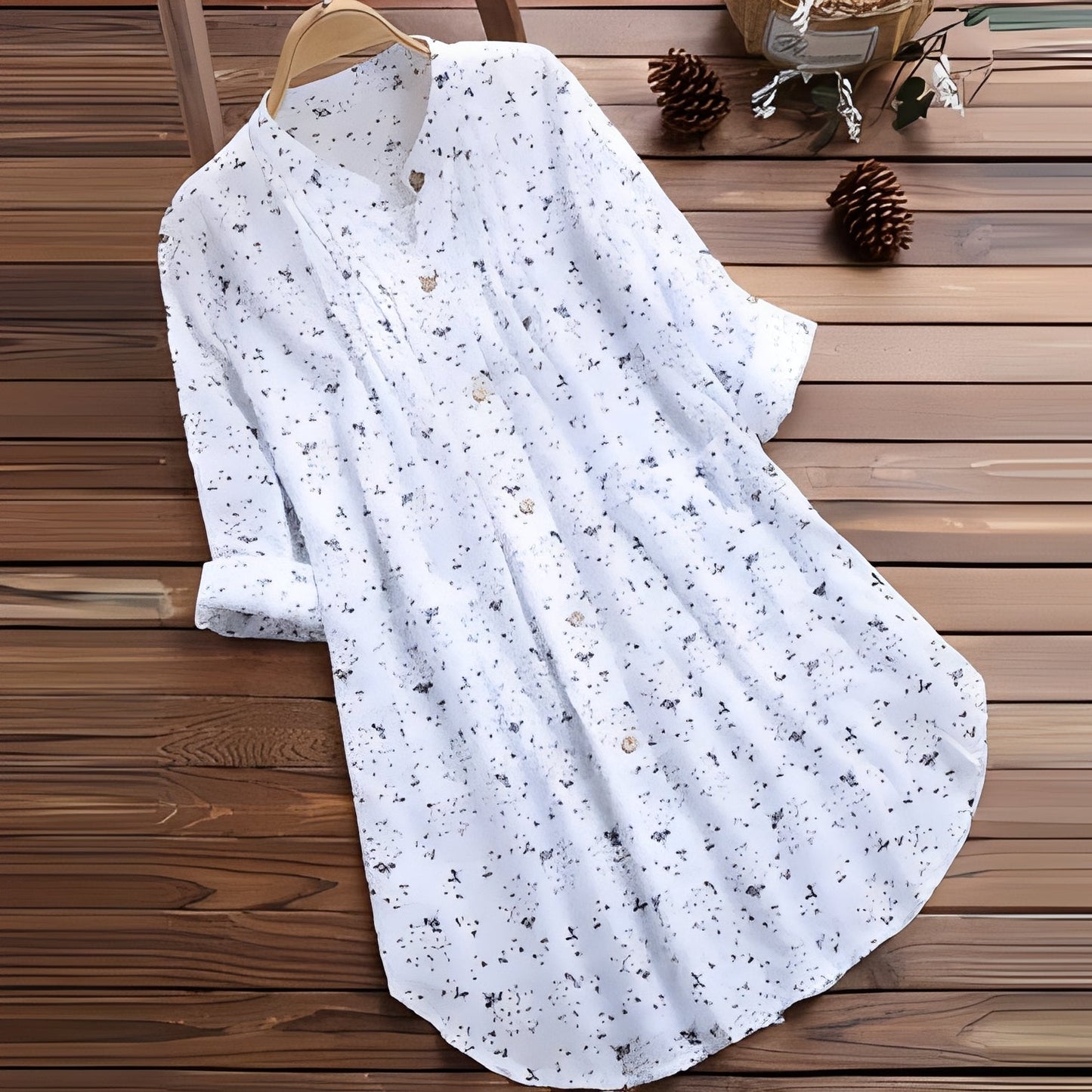 Damen Blumenkleid Lockeres Fließendes Sommerkleid - Norvielle