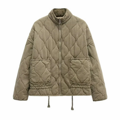 Damen Steppjacke Gefüttert Warm Figurbetont