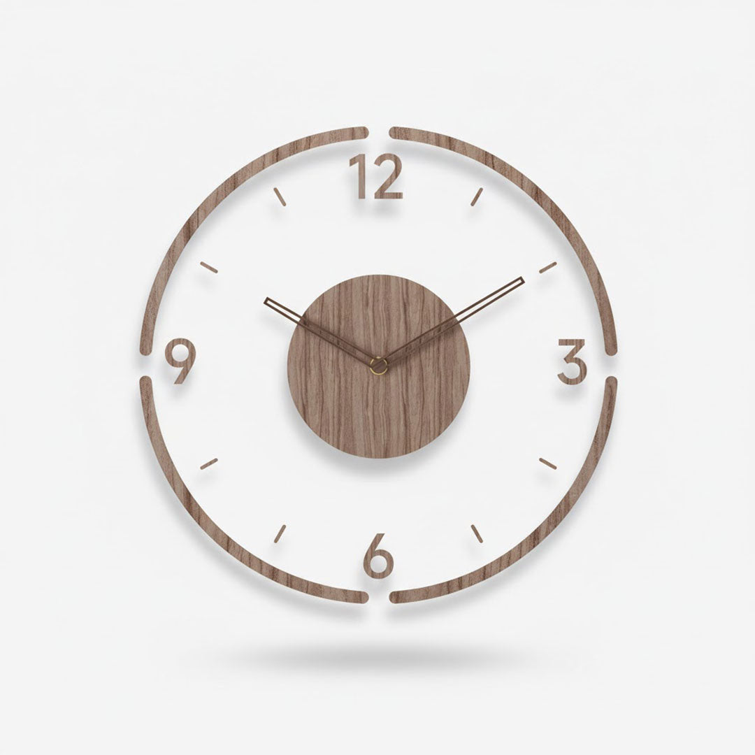 Holzwanduhr Minimalistisch Lautlos - Norvielle