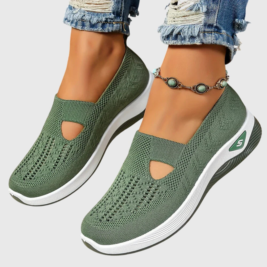 Damen Strick Sneakers Atmungsaktives Material