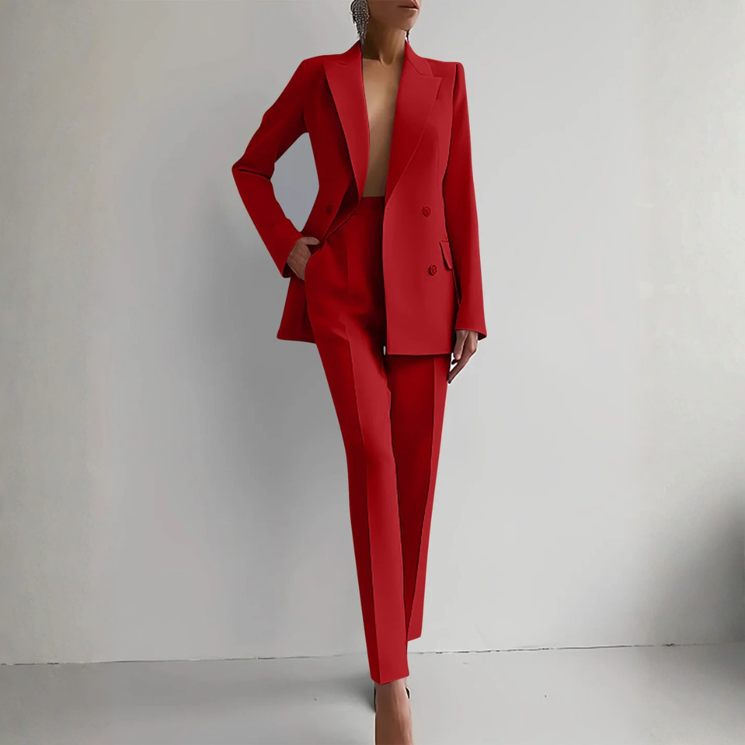 Damen Zweiteiler Blazer Hosen Set - Norvielle
