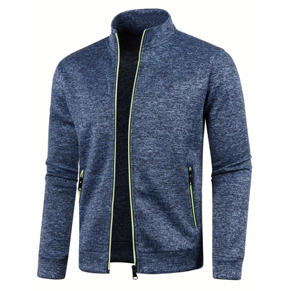 Herren Strickjacke Reißverschluss Zeitlos Grau - Norvielle