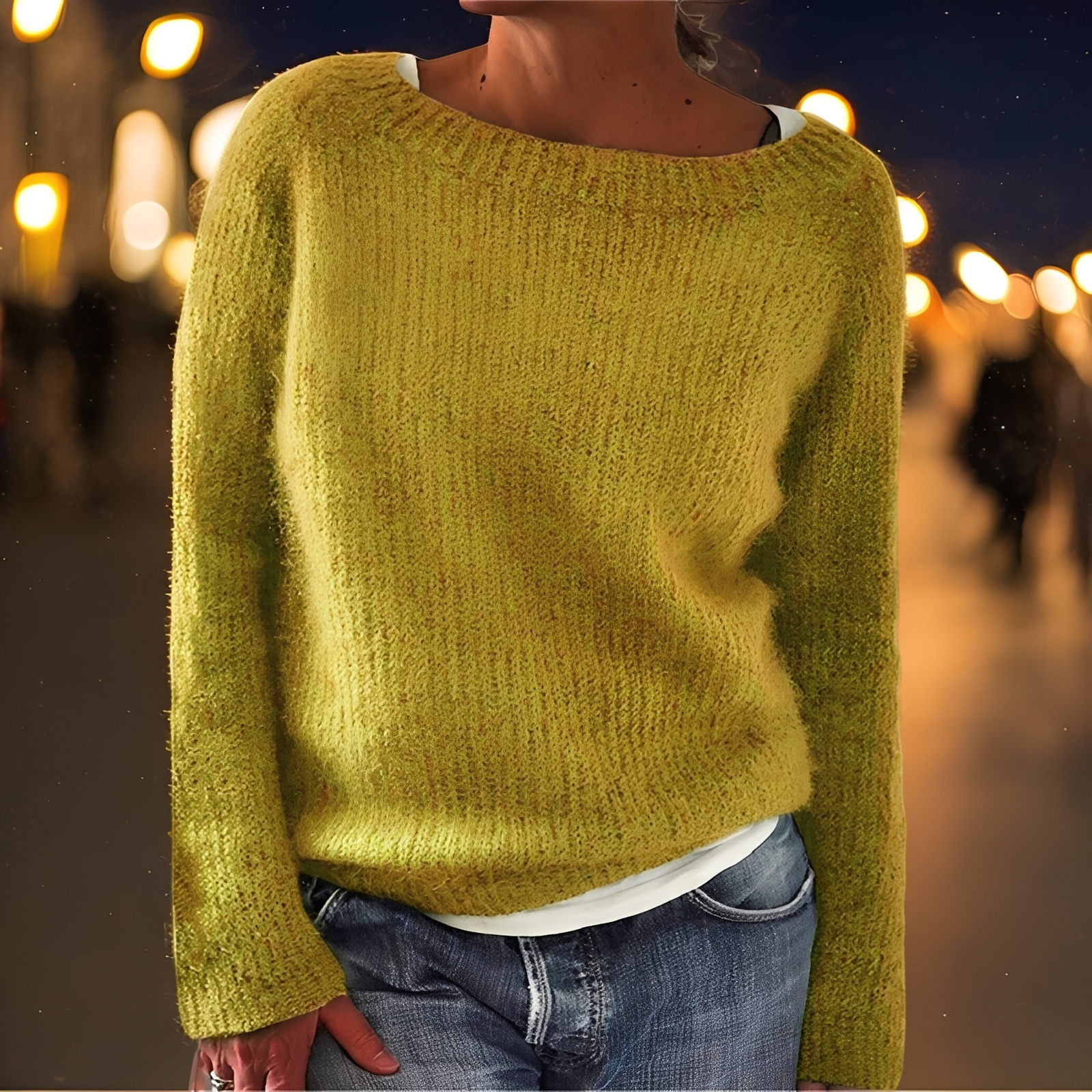 Abeeha Damen Pullover Locker Tanne - Norvielle