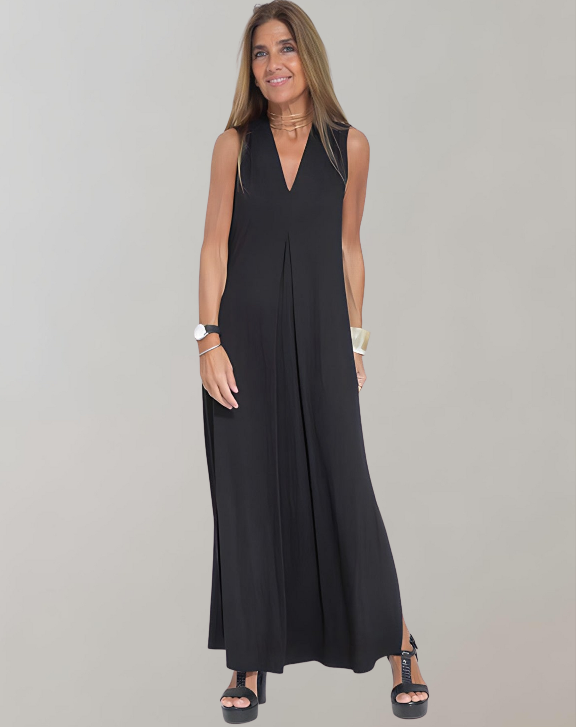 Norvielle Damen Etuikleid V-Ausschnitt Elegantes - Norvielle