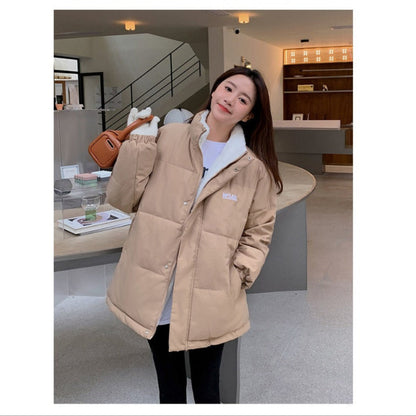 Damen Steppjacke Wendbar Zweitseitig Beige/