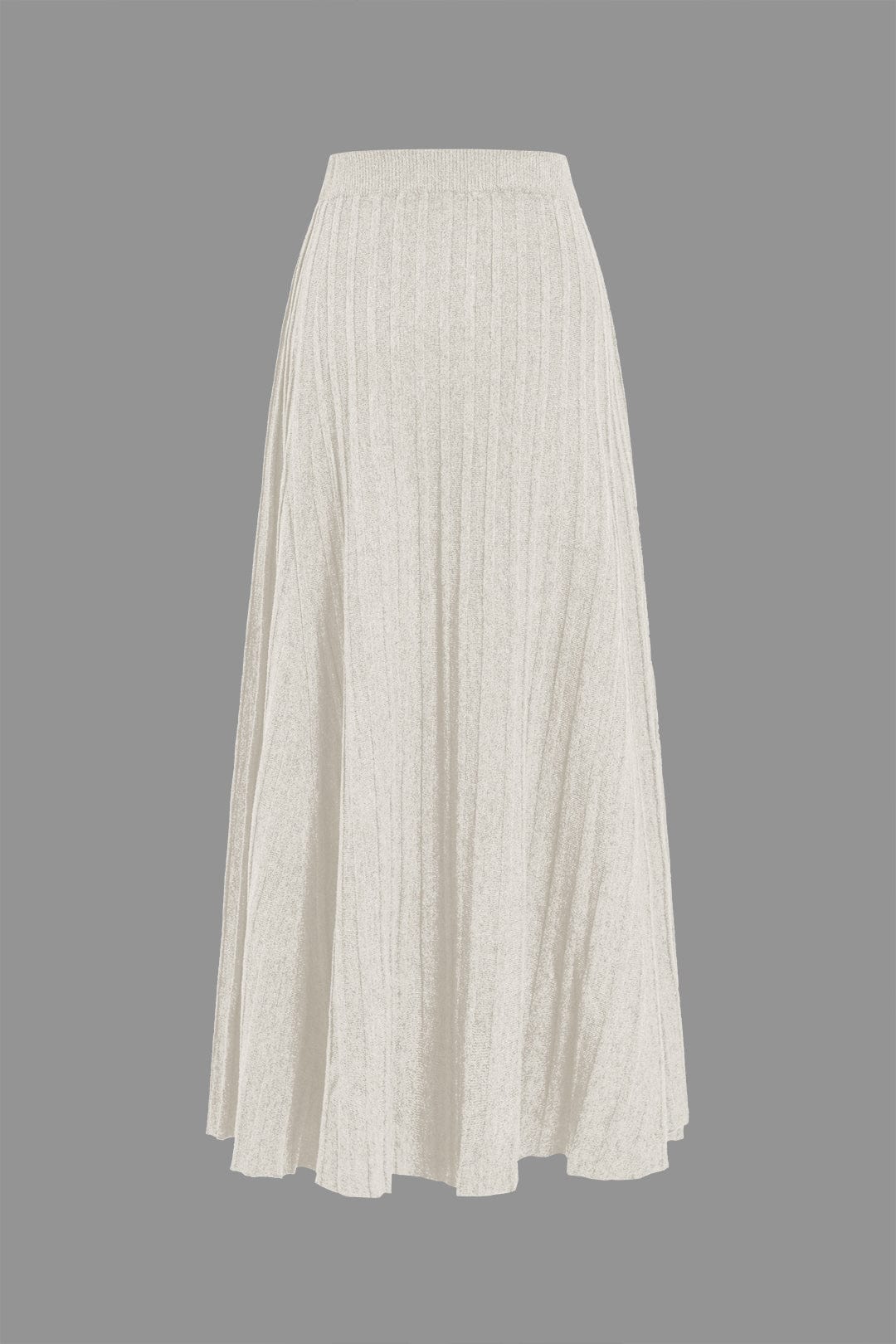 Damen Midirock Plissee Elastischer Bund