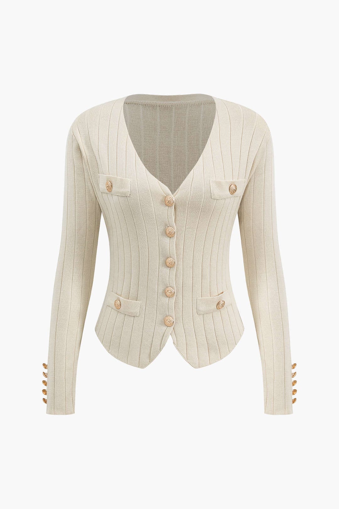 Damen Strick-Set Blazer Weste Midirock