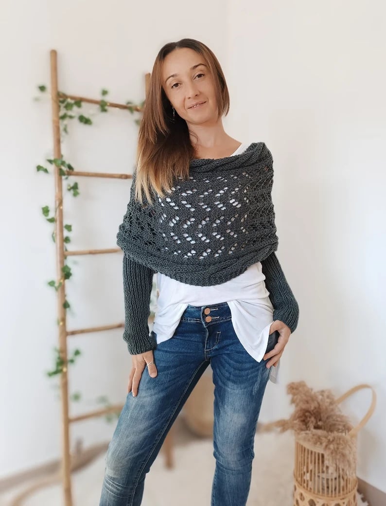 Norvielle Damen Strickschal Bequem - Norvielle