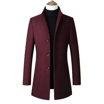 Herren Winterjacke Warm Elegant Zeitlos Schwarz - Norvielle