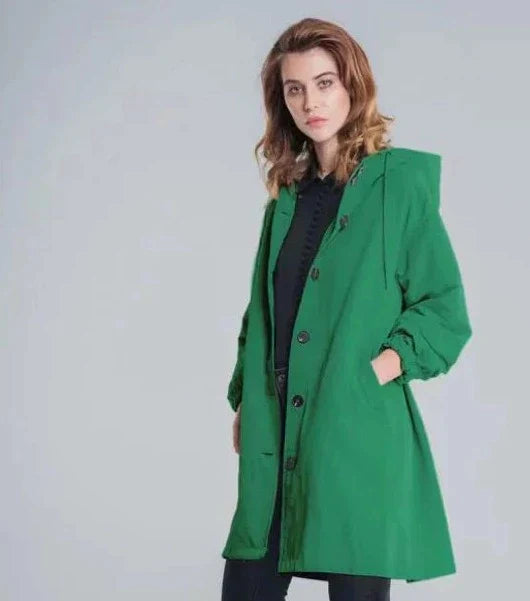 Übergroße Herren Kapuzenwindbreaker Regenjacke