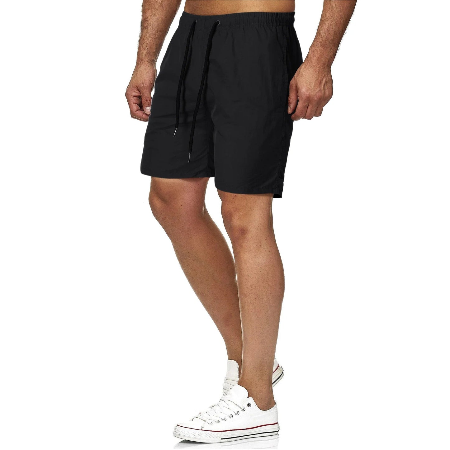 Norvielle Herren Fitness-Badehosen Schnelltrocknend Einfarbig