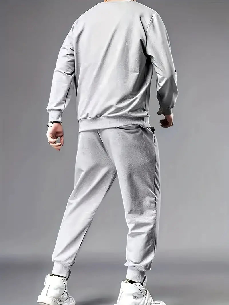 Herren Jogginganzug Zweiteilig Baumwolle