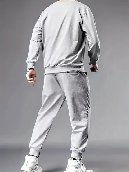 Herren Jogginganzug Zweiteilig Baumwolle