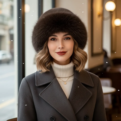 Furla Damen Wintermütze Pelz Warm