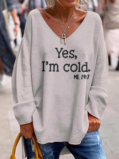 Damen Oversize Pullover Warm