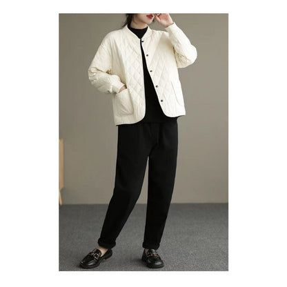 Damen Steppjacke Knopfleiste Taschen Noemi