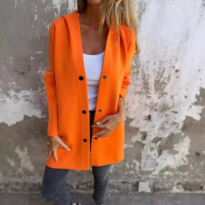 Norvielle Damen Cardigan Kapuze Lässig