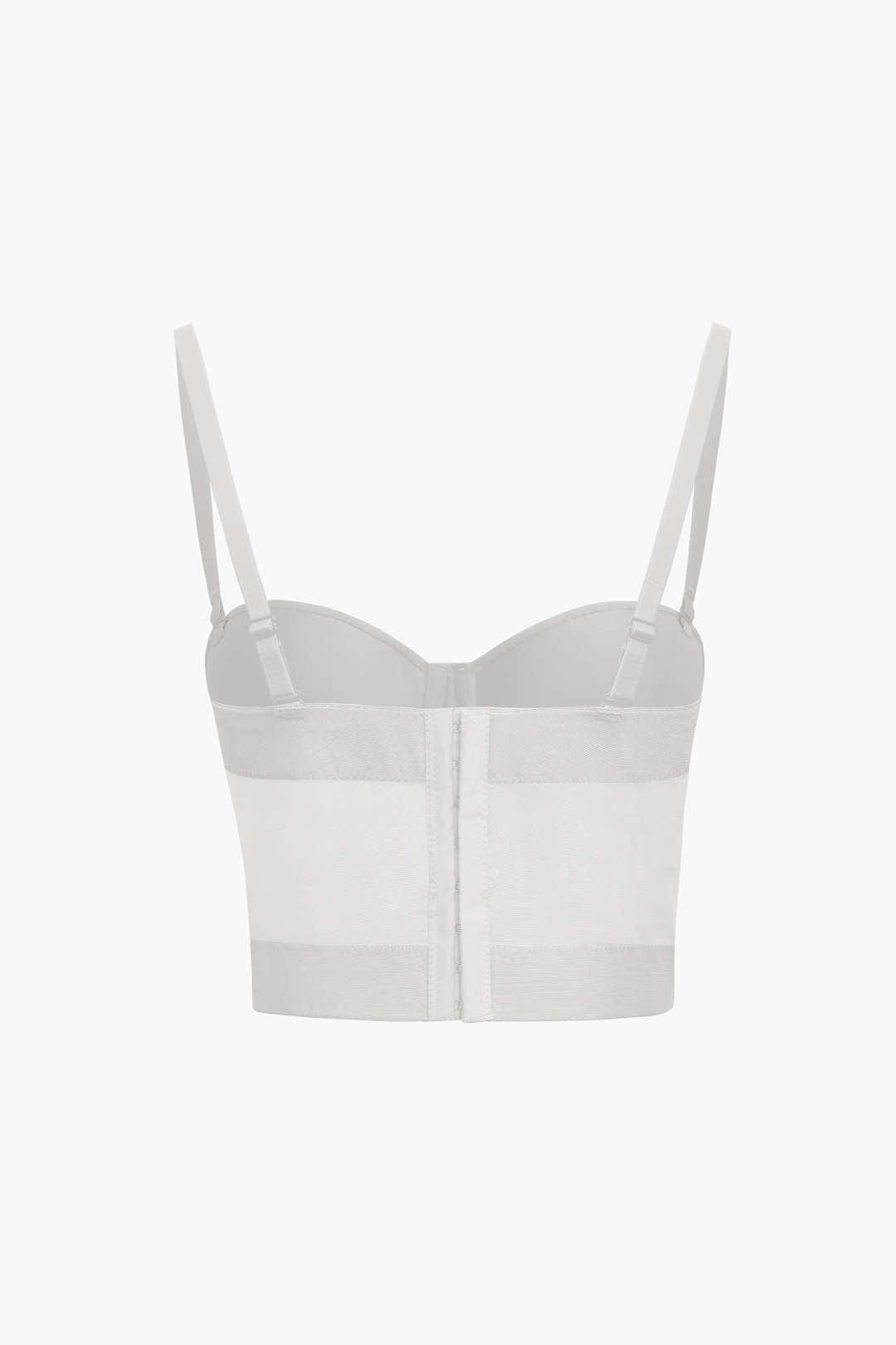Damen Bustier- Figurbetonter Bügel-BH transparentes Mesh