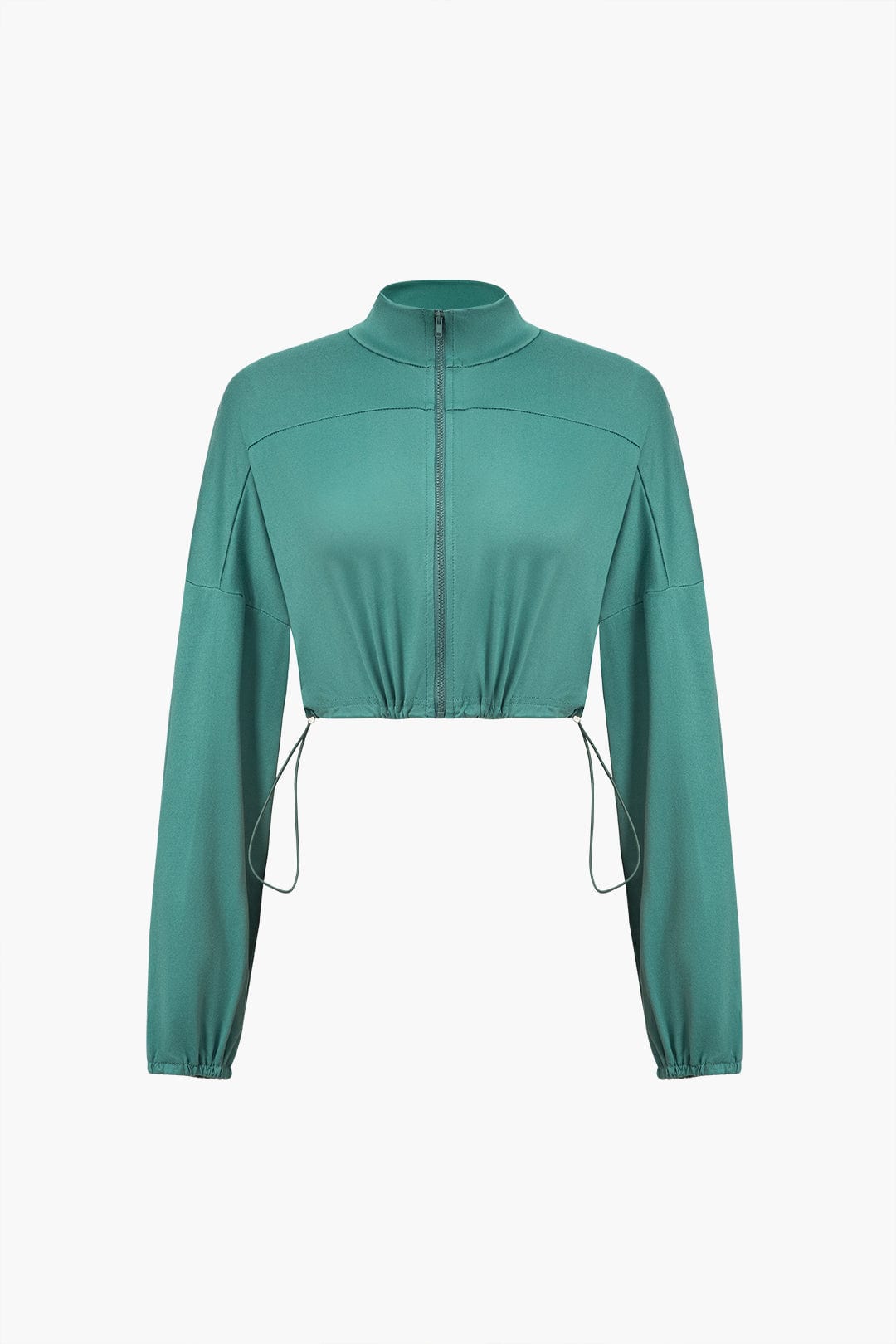 Damen Sportliches Zweiteiler-Set Cropped-Jacke Leggings