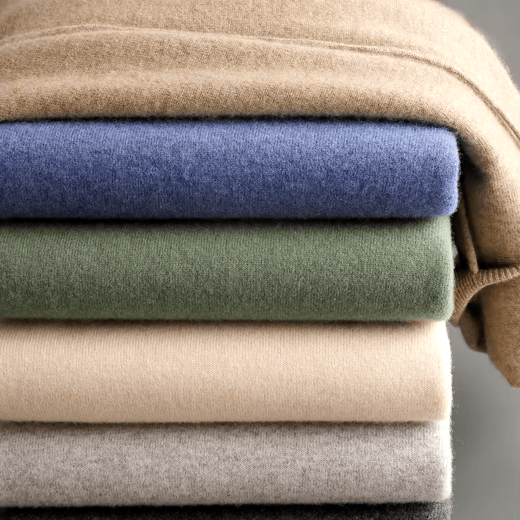 Herren Kaschmir-Hoodie Weich Beige