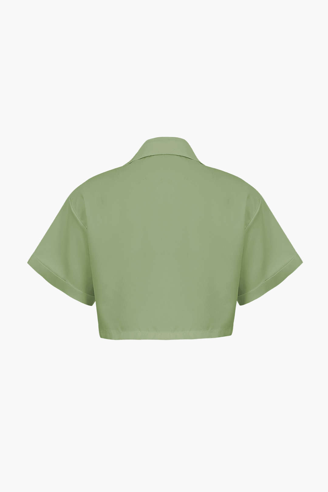 Damen Kurzarm Crop mit Kragen