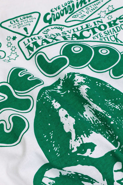 Damen Crop-T-Shirt Grafikdruck Hochgekrempelte Ärmel Knotendetail