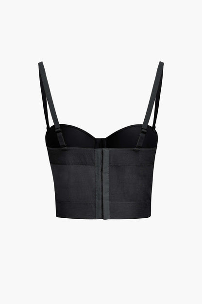 Damen Bustier- Figurbetonter Bügel-BH transparentes Mesh