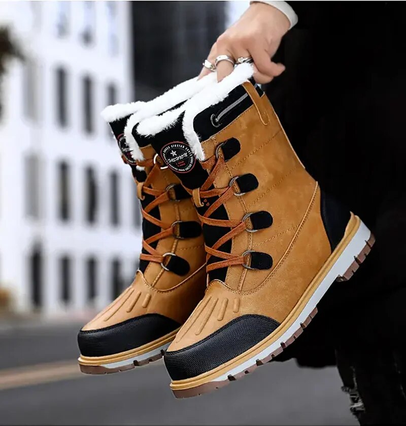 Herren Winterschuhe Mittelhoch Schnürung Warmfutter