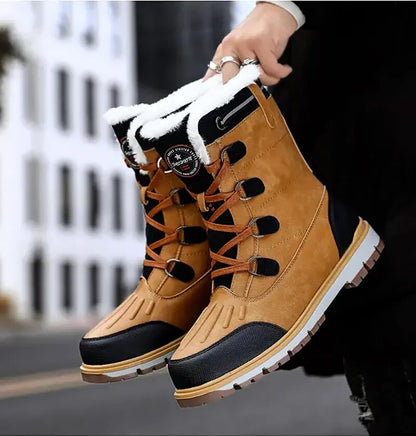 Herren Winterschuhe Mittelhoch Schnürung Warmfutter