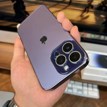 Galvanisiertes Glas iPhone Schutzhülle Hartes Gehärtetes Glas