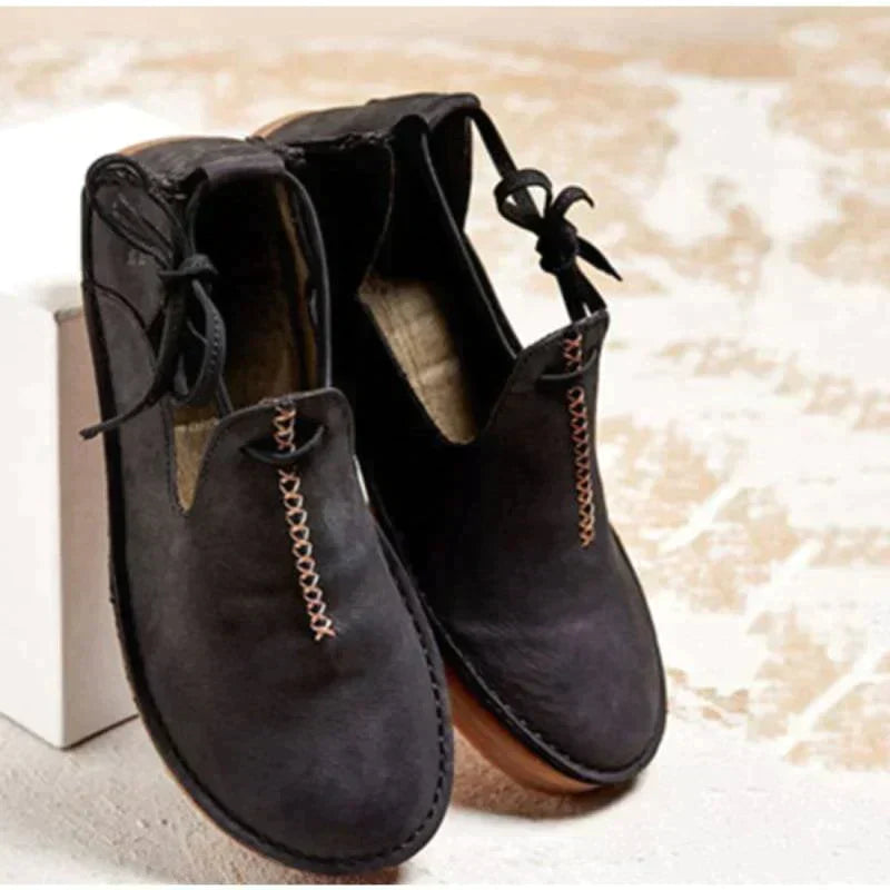 Damen Slip-On Schuhe Robust Leder