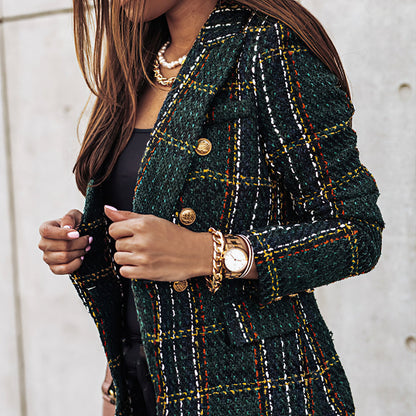 Damen Blazer Karomuster Gestrickt - Norvielle