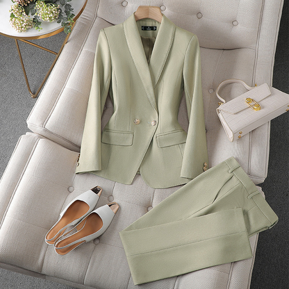 Damen Business Set Taillierter Blazer und Hose