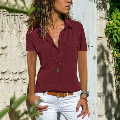 Damen Streetwear Kurzarmbluse - Norvielle