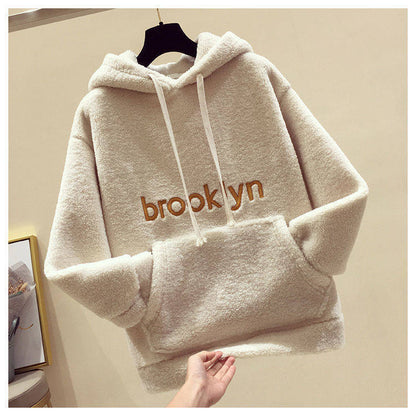 Damen Fleece Hoodie Kuschelig Mit Kängurutasche Norvielle