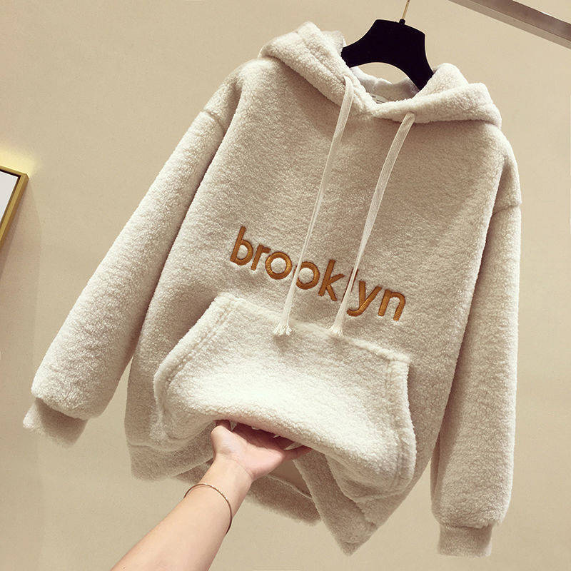 Damen Fleece Hoodie Kuschelig Mit Kängurutasche Schwarz Norvielle - Norvielle