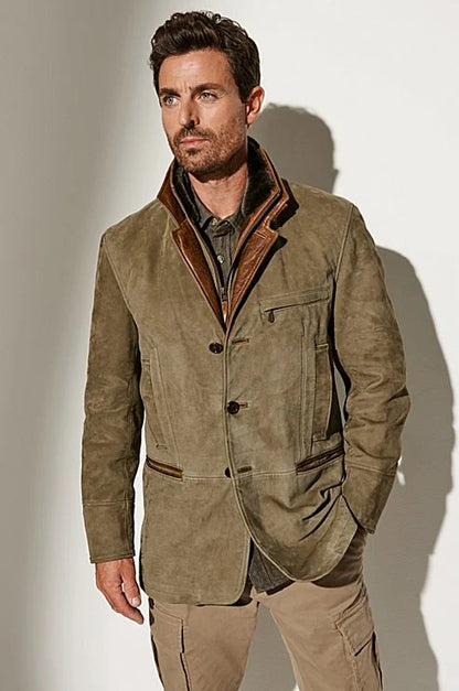 Herrenjacke Vintage Stil Warm Beige