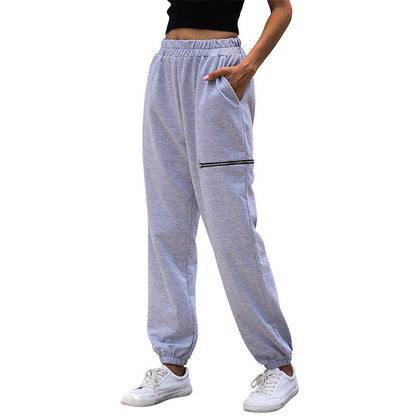 Damen Sportfreizeithose Elastisch Beige