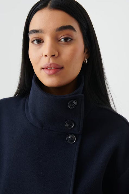 Damen Kurzjacke Stehkragen Elegant