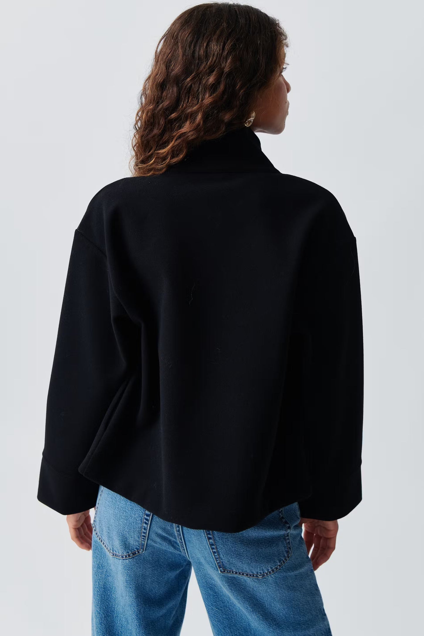 Damen Kurzjacke Stehkragen Elegant