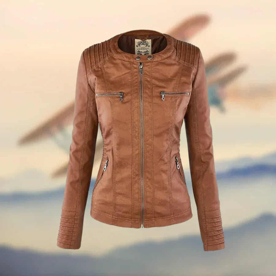 Damen Winterjacke Übergangsjacke Elegant Schwarz - Norvielle