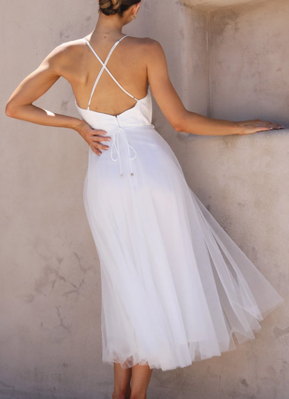 Damen Midi-Kleid Leicht Sommerkleid