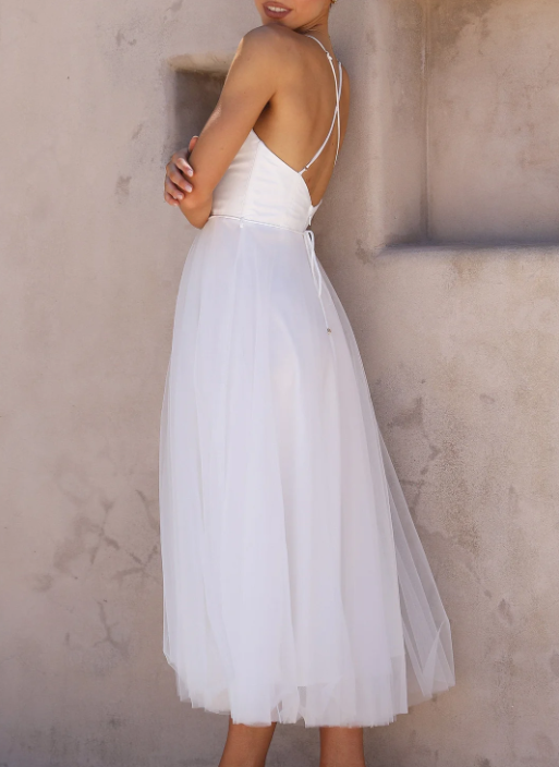 Damen Midi-Kleid Leicht Sommerkleid