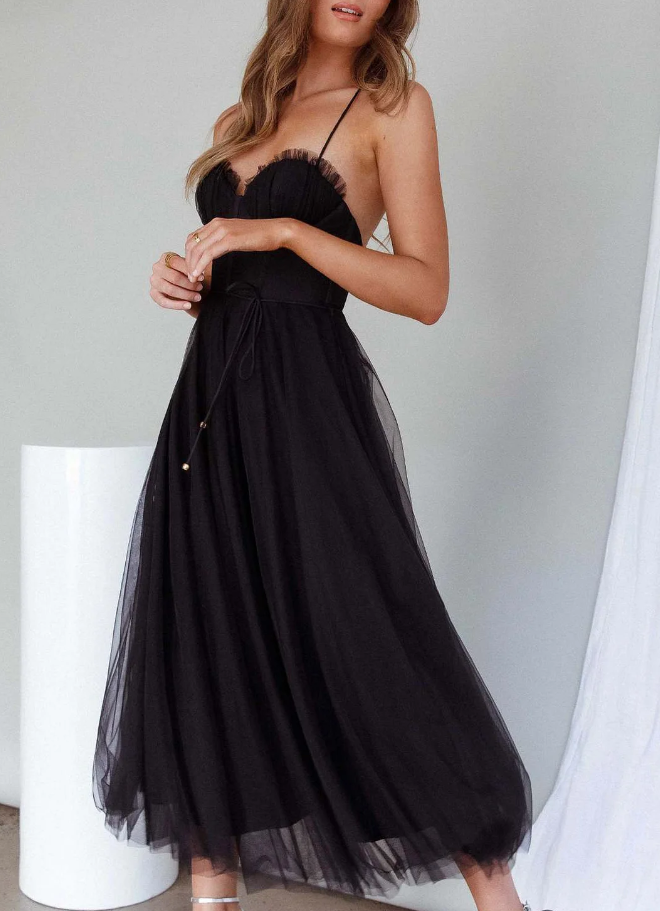 Damen Midi-Kleid Leicht Sommerkleid