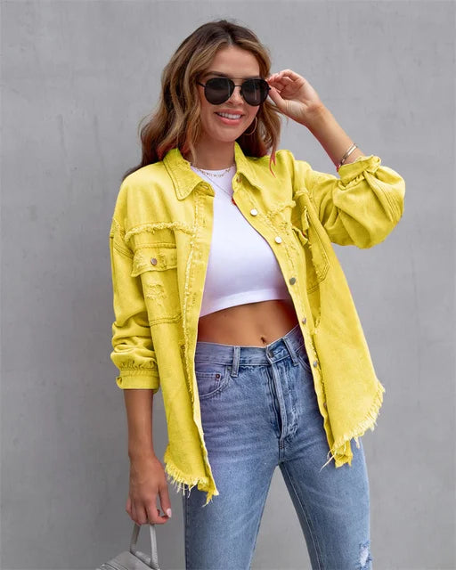Damen Jeansjacke Norvielle Zeitloser Stil Komfort