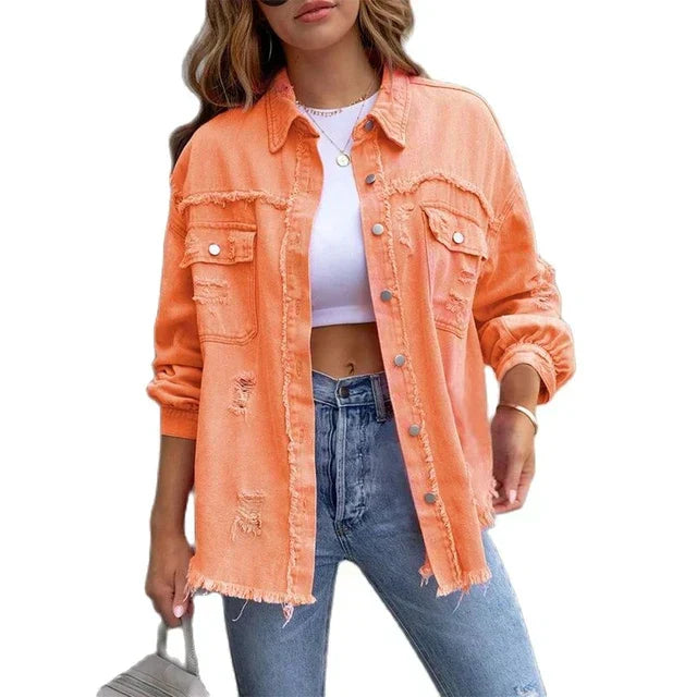 Damen Jeansjacke Norvielle Zeitloser Stil Komfort
